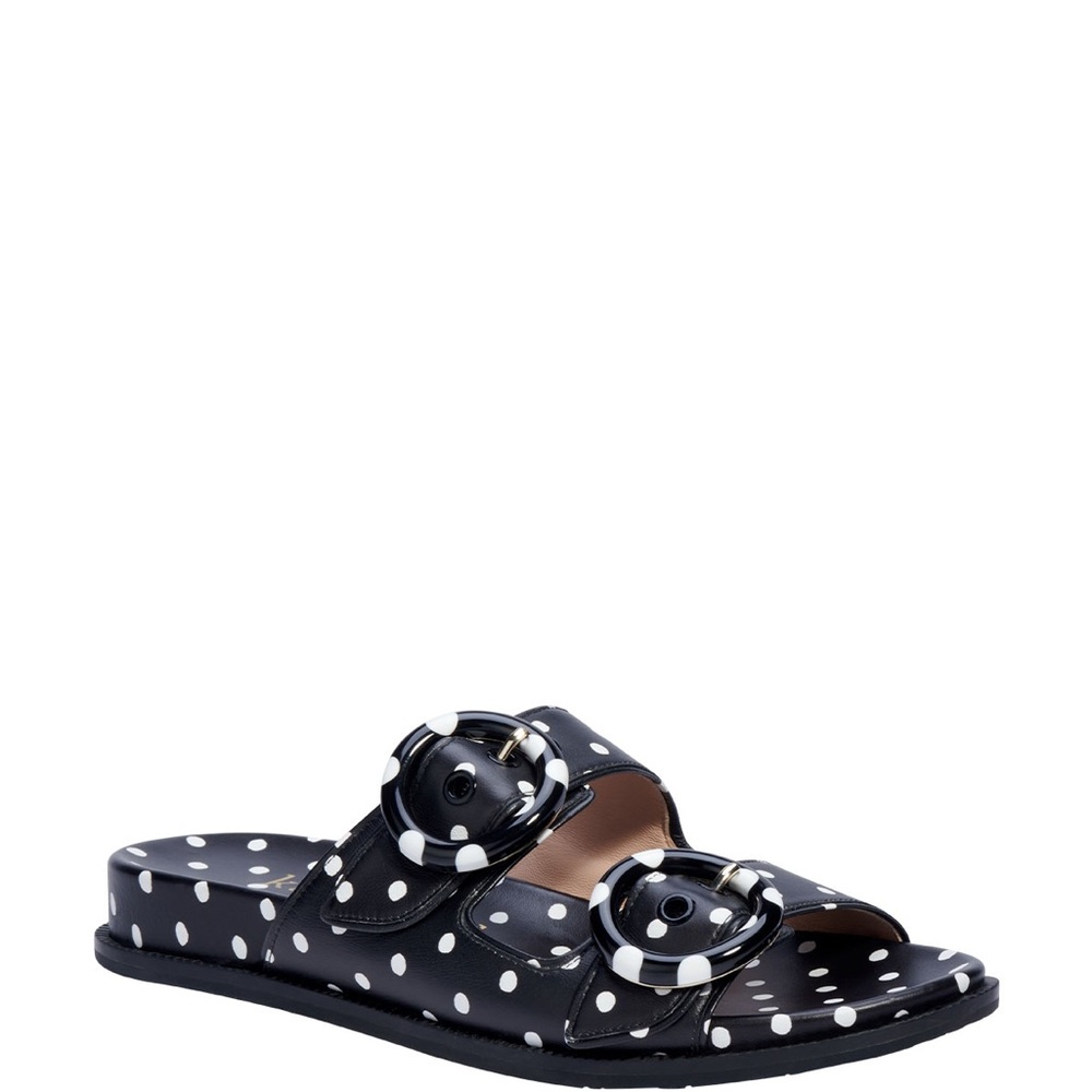 Kate Spade New York - rhodes polka-dot buckle slide sandals - Size 8